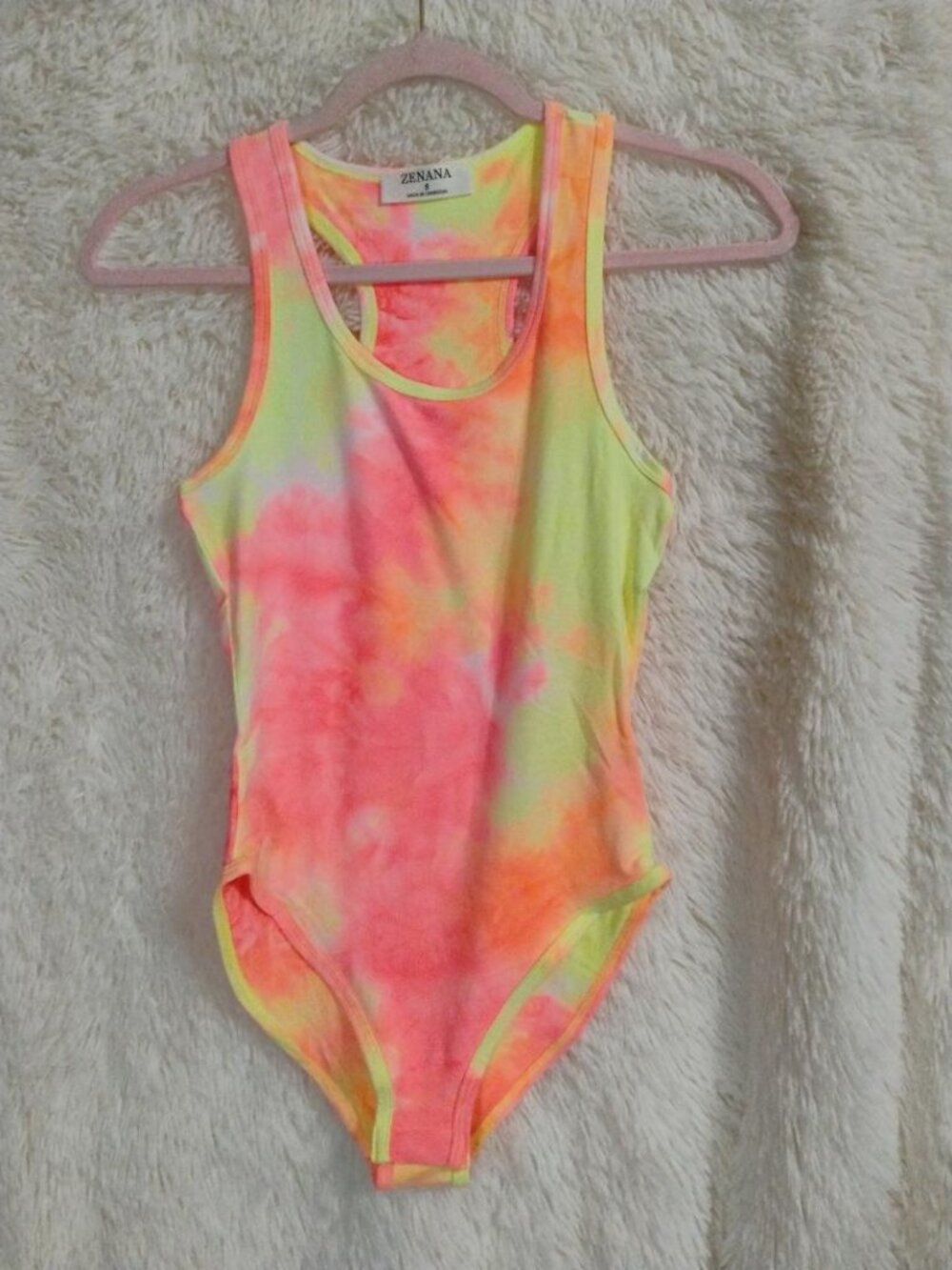 Zenana Tie Dye Bodysuit NWT Size SM